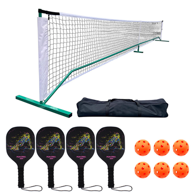 Pickle Balls Game Set Pickleball Frame Net with Carrybag Metal Stand Tennis Net