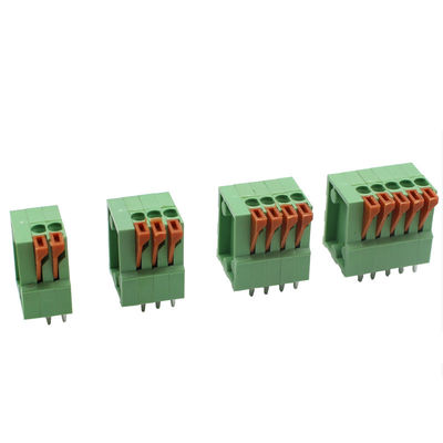 2.54mm Pitch PCB Screwless Spring Clamp Terminal Blocks Vertical Wiring