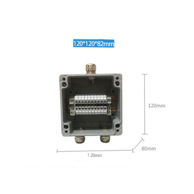 3 Ways Waterproof Aluminum Distribution Junction Box with UK2.5B Din Rail Terminal Blocks 120*120*82mm
