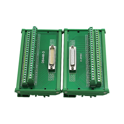 Dual Row DB44 Female Socket D Sub Terminal Block Breakout Board Adapter Cable Connector DIN Rail