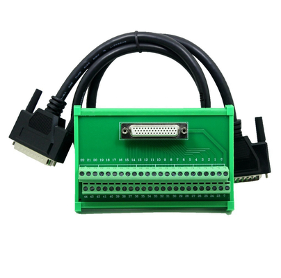 Dual Row DB44 Female Socket D Sub Terminal Block Breakout Board Adapter Cable Connector DIN Rail