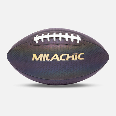 Holographic Glowing Reflective Football Luminous American Football Rugby Ball Size 9 6 3
