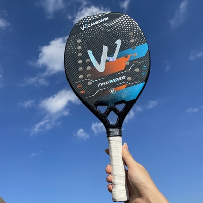 18k Carbon Fiber Beach Tennis Racket Rough Surface Paddle Tennis Padel