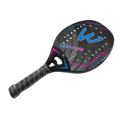 3K Carbon Fiber Beach Tennis Racket Rough Surface Soft Interlayer Racquet with Protective Bag
