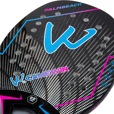 3K Carbon Fiber Beach Tennis Racket Rough Surface Soft Interlayer Racquet with Protective Bag