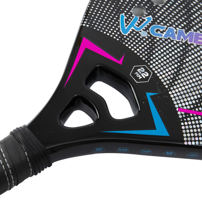 3K Carbon Fiber Beach Tennis Racket Rough Surface Soft Interlayer Racquet with Protective Bag