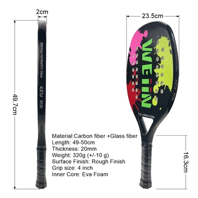 Print Your Own Logo Beach Tennis Paddle Racket Personalized Tennis Padel Racquets