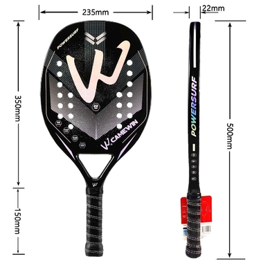 18k Carbon Fiber Beach Tennis Racket Rough Surface Paddle Tennis Padel
