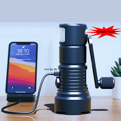 Hand Crank Generator Emergency Flashlight Mobile Phone Charger Outdoor Camping Hiking Survival LED Torch
