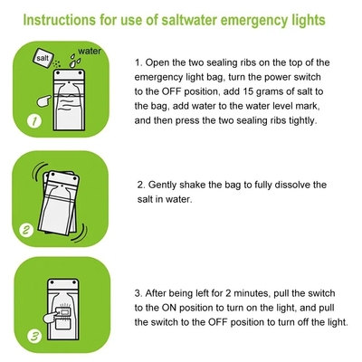 Camping Fishing Lighting Long lasting Salt Water Lamp for Outdoor Emergent Lighting No Batteries Needed