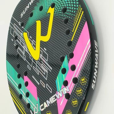 3K Carbon Fiber Beach Tennis Racket Rough Grit Surface Tennis Padel with Carrybag