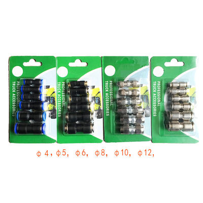 Air Compressor Hose Tube Straight Pneumatic Push In Quick Connector Adapters fittings Set 4mm 5mm to 14mm