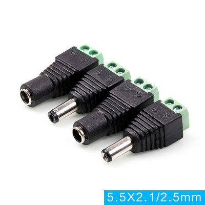 Female Jack RJ45 Network Connector Male DC Power Plug To Screw Terminals Adapter for CCTV Camera