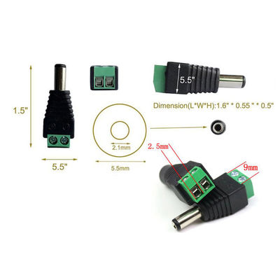 Female Jack RJ45 Network Connector Male DC Power Plug To Screw Terminals Adapter for CCTV Camera
