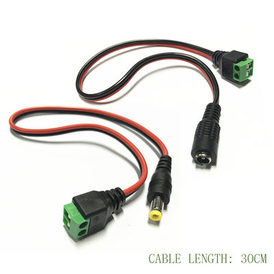 5.5mm x 2.1mm Female Jack DC Power Adapter for CCTV Camera LED Strip Lights