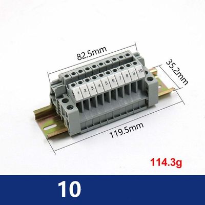 3 Ways Waterproof Aluminum Distribution Junction Box with UK2.5B Din Rail Terminal Blocks 120*120*82mm