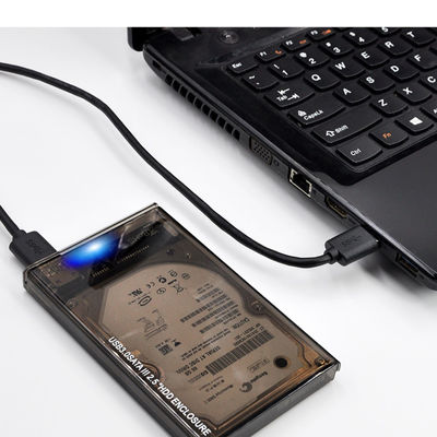 USB3.0 Port Hard Drive Enclosure 2.5 inch HDD SSD Portable Case Transparent External Box