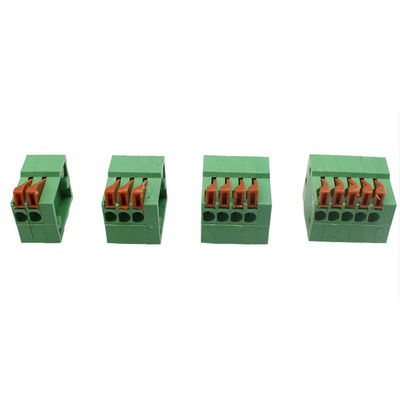 2.54mm Pitch PCB Screwless Spring Clamp Terminal Blocks Vertical Wiring