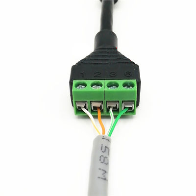 Female Jack RJ45 Network Connector Male DC Power Plug To Screw Terminals Adapter for CCTV Camera