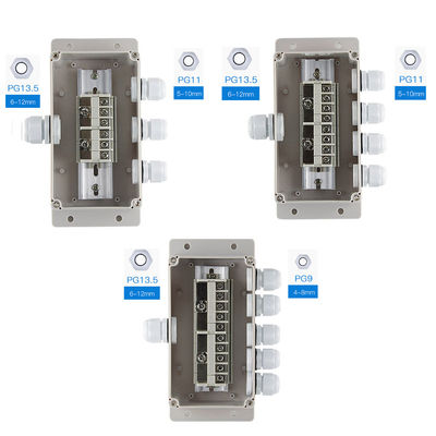 Cable Distribution Junction Box 158*90*60mm Waterproof  Wall Mount With Connectors Assembly Kit