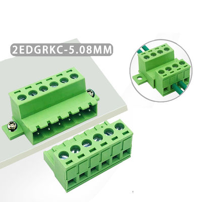 5.08 mm pitch Fixed Flange Screw Terminal Blocks Panel Mounting