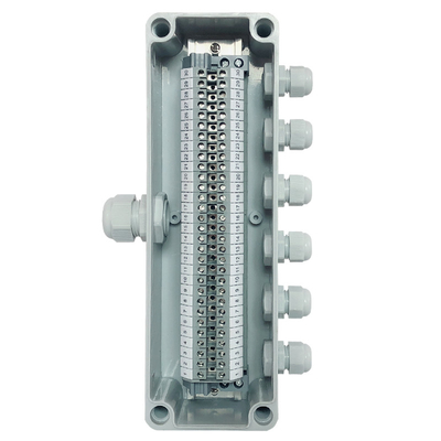 IP65 Waterproof Cable Junction Box 80*250*70mm 6 Ways UK2.5B Din Rail Terminal Blocks Kit