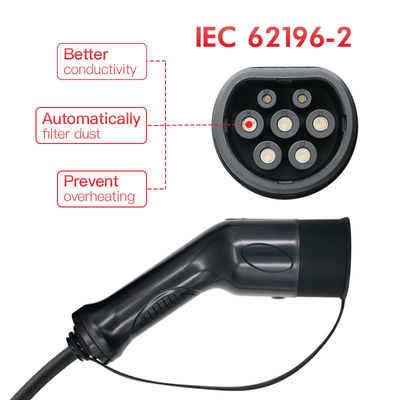Electric Vehicle EV Charger Type 2 32 Amp 220V-240V CEE Plug Car Charging Cable Switch Box